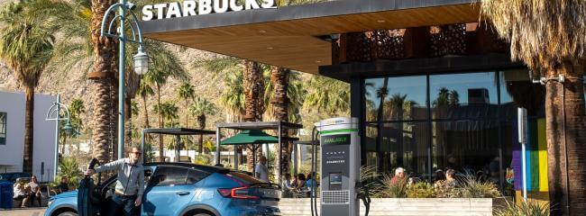 Starbucks, Volvo electric vehicle charging pilot network