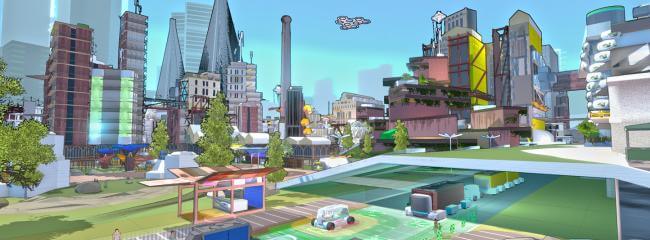 VR image of Mega City