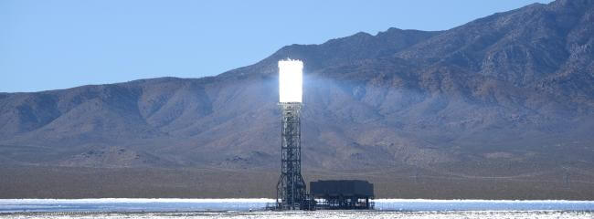 Ivanpah Solar Power Facility, a concentrated solar-thermal plant in the Mojave Desert