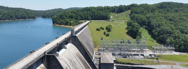 Norris Dam on the Clinch River in east Tennessee (Image courtesy of ORNL, U.S. Department of Energy)